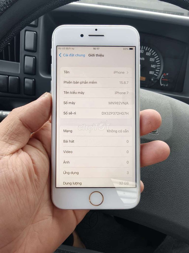 Apple iPhone 7 32GB Trắng. Mua bán Điện thoại tại Thị xã Tân Uyên Bình Dương được đăng bởi ltp hình 1