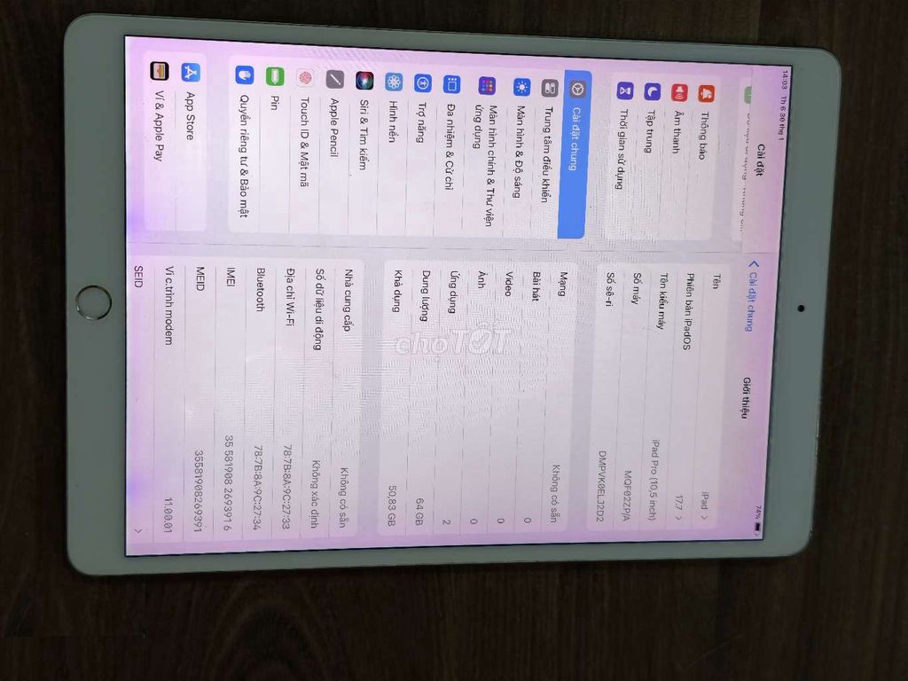 Apple iPad Pro 10.5 64GB Bạc. Mua bán Máy tính bảng tại Quận Hà Đông Hà Nội được đăng bởi David Khang hình 1