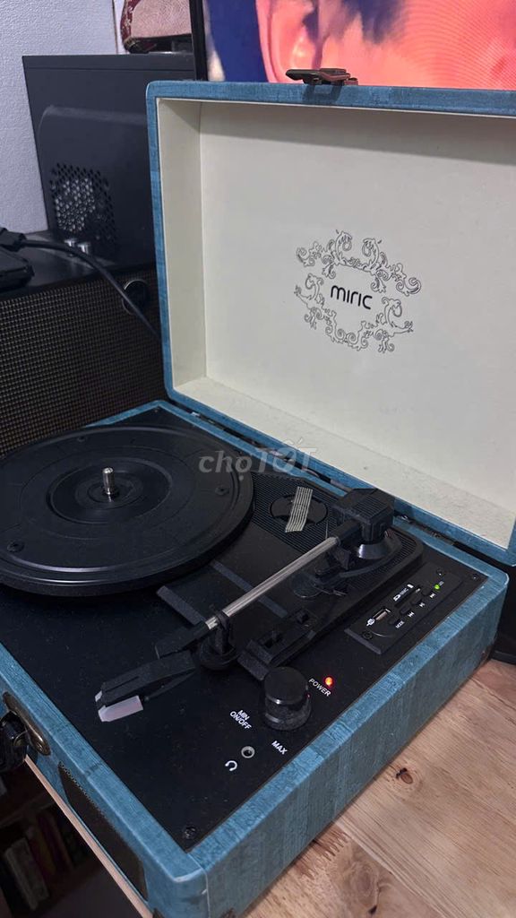 Máy phát đĩa than Miric Bluetooth Xanh vintage. Mua bán Tivi, Âm thanh tại Huyện Bình Chánh Tp Hồ Chí Minh được đăng bởi Daisy hình 1