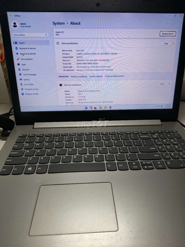 Laptop Lenovo Ideapad 8GB Ssd128GB có gl. Mua bán Laptop tại Huyện Châu Thành Bến Tre được đăng bởi Bình hình 1