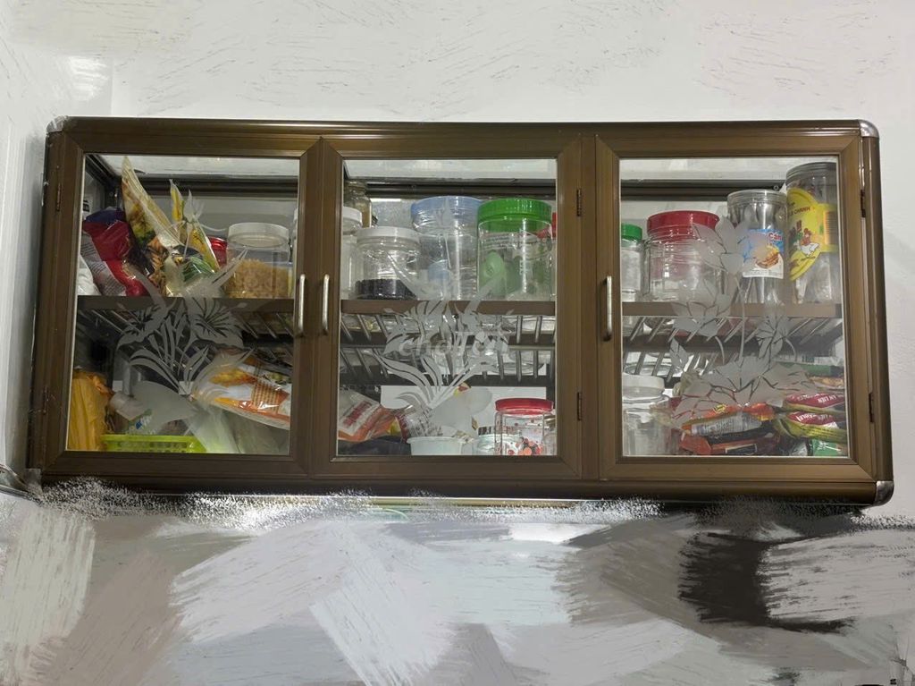 Tủ chén đĩa nhôm treo tường Nâu. Mua bán Tủ, kệ gia đình tại Quận Gò Vấp Tp Hồ Chí Minh được đăng bởi Minh Nguyen Van hình 1