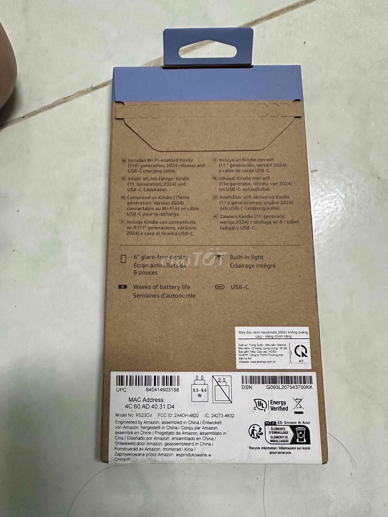 Amazon Kindle Gen 11 16GB Xanh Matcha. Mua bán Máy tính bảng tại Quận Gò Vấp Tp Hồ Chí Minh được đăng bởi Thanh Hiếu hình 1