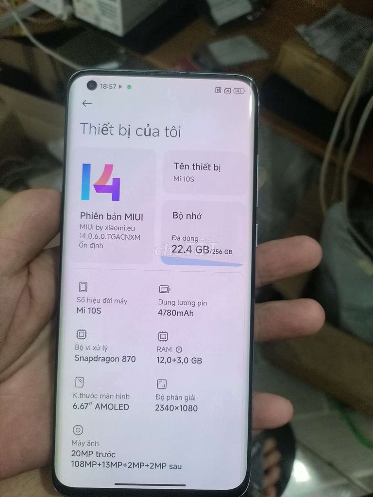 Xiaomi mi 10s 5G 12-256 đã cài rôm , loa best