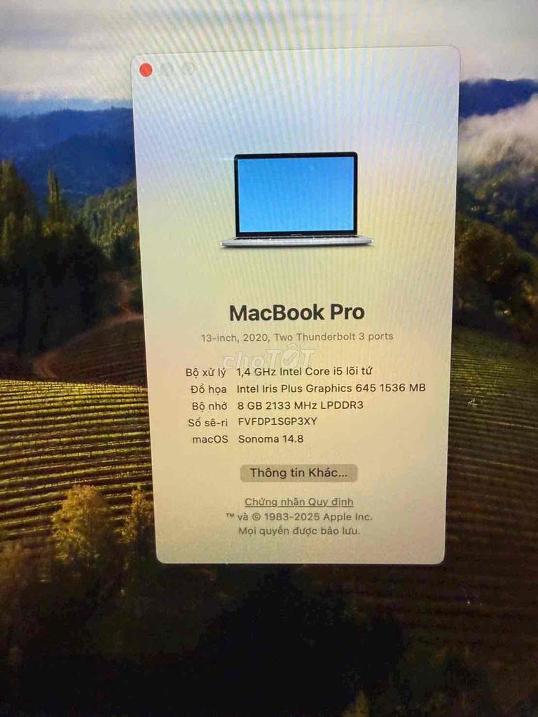 MacBook pro 2020 8/256g 99% máy trần. Mua bán Laptop tại Thành phố Thủ Đức Tp Hồ Chí Minh được đăng bởi đỗ huy hình 1