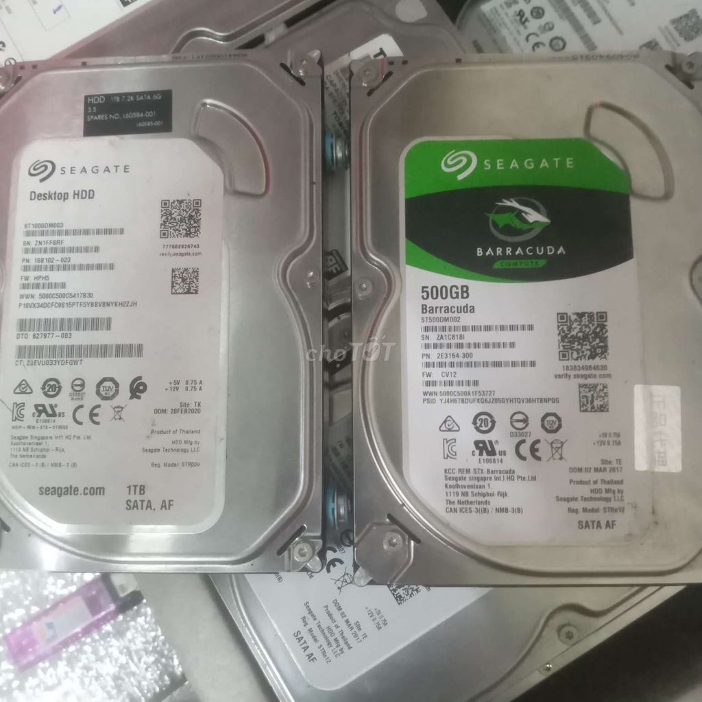 HDD 500GB & HDD 1T PC CÁC HÃNG+ SỨC KHỎE TỐT