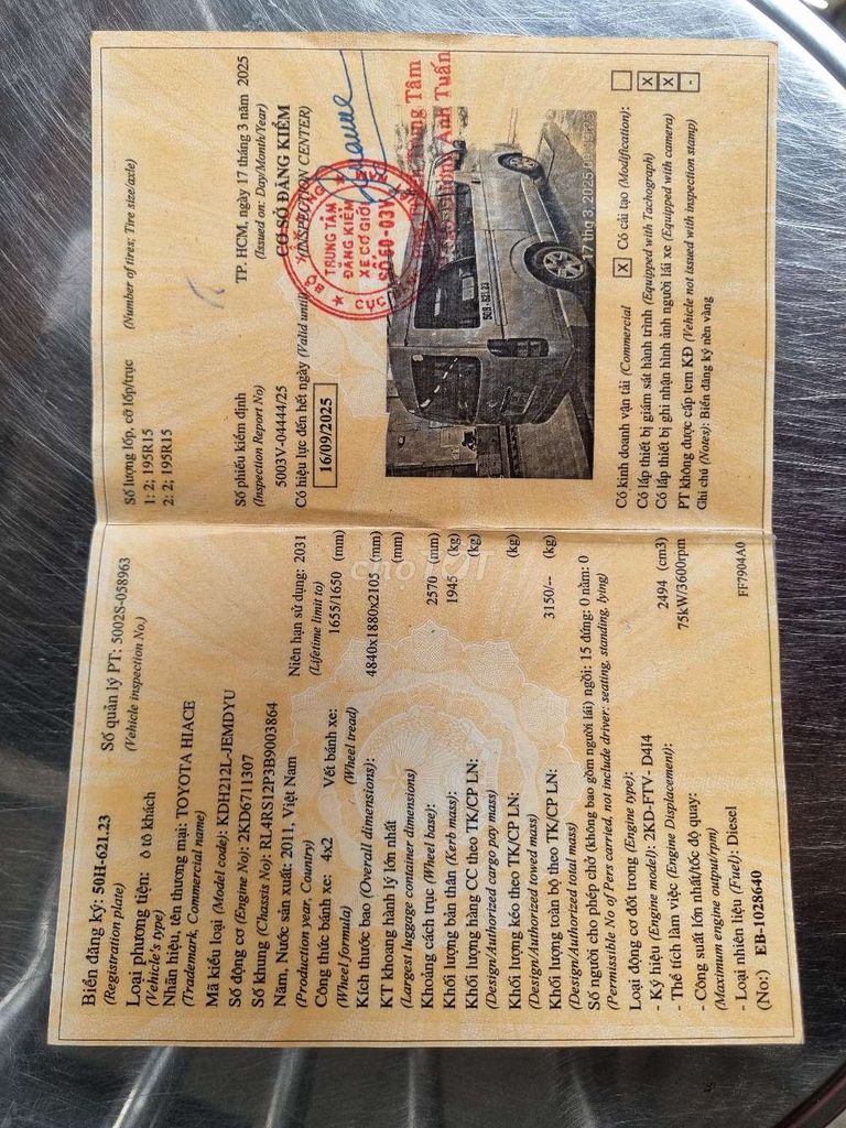 TOYOTA 16C MÁY DẦU 2011. Mua bán Ô tô tại Quận 12 Tp Hồ Chí Minh được đăng bởi trung hình 18