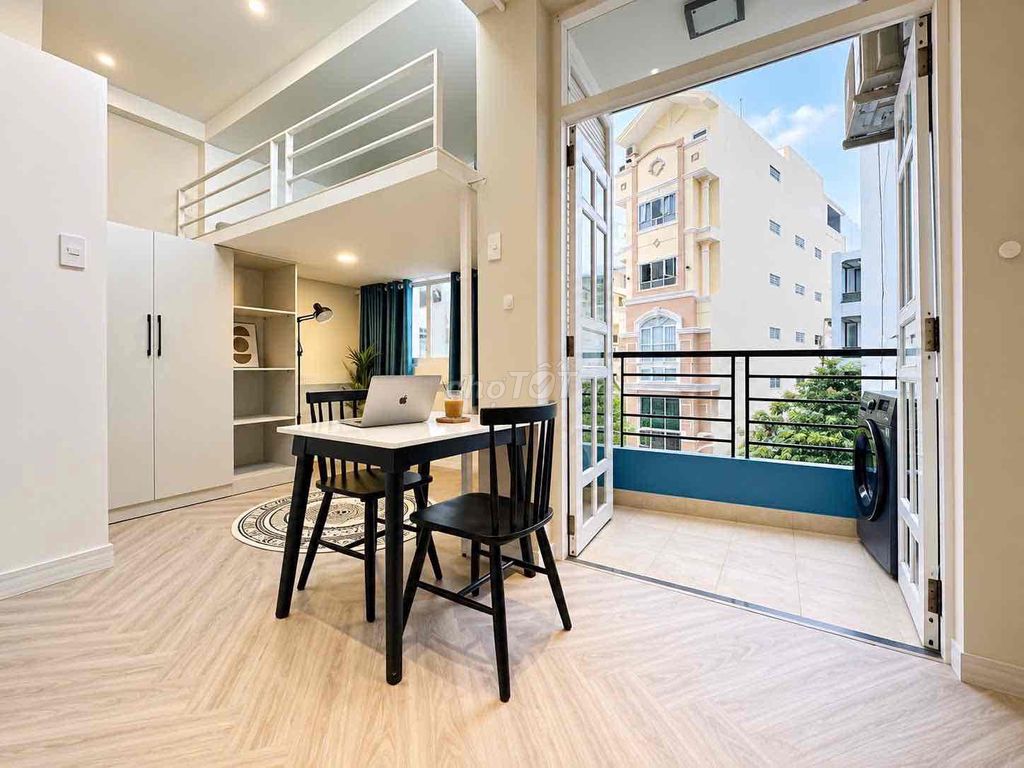 Дуплекс с просторным балконом, подходит для 3-4 человек