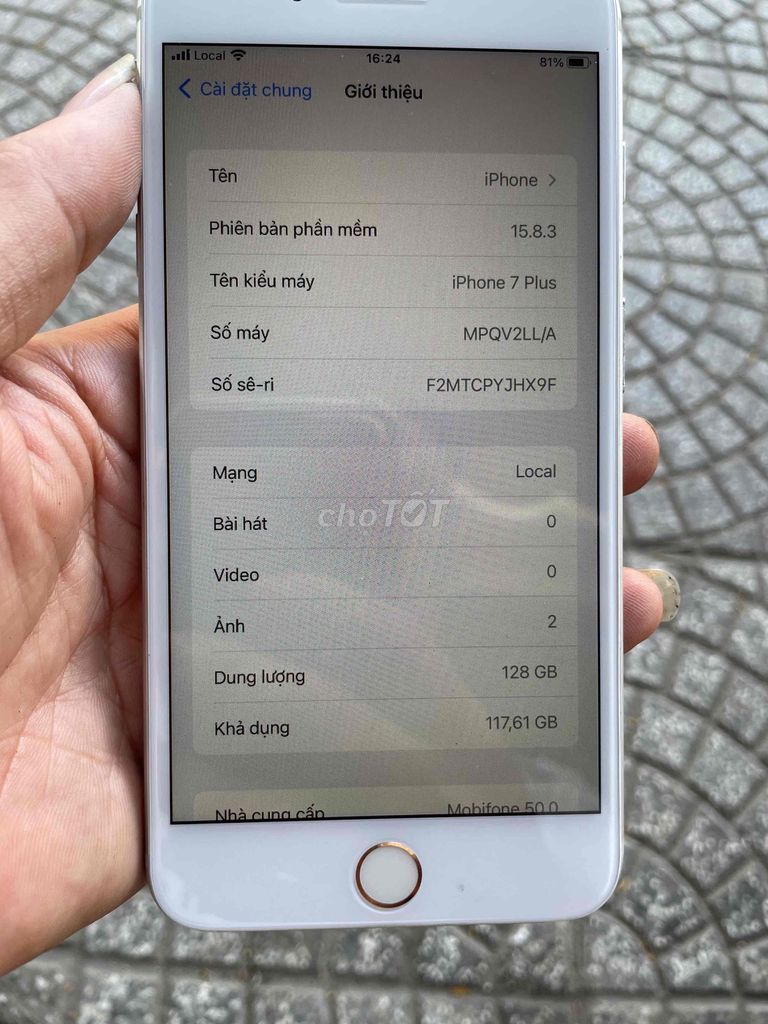 Apple iPhone 7 Plus 128GB Trắng. Mua bán Điện thoại tại Quận Liên Chiểu Đà Nẵng được đăng bởi Hữu toàn  hình 1