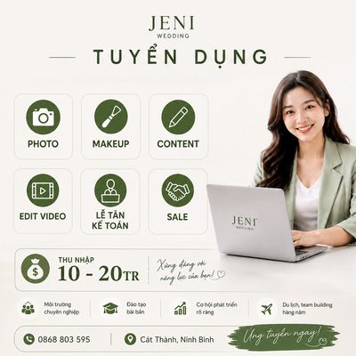 TUYỂN MAKEUP LÀM TẠI TRỰC NINH