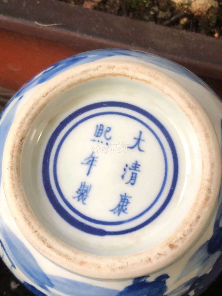 Thố sứ Cổ điển Trắng, xanh Vẽ tích giao lưu. Mua bán Đồ sưu tầm, đồ cổ tại Huyện Gia Lâm Hà Nội được đăng bởi Mr Gia Huy hình 1