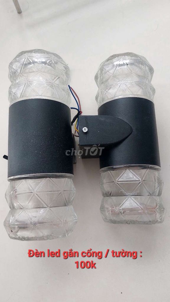 Đèn LED gắn tường Đen Thủy tinh. Mua bán Đèn tại Huyện Nhà Bè Tp Hồ Chí Minh được đăng bởi Thiết Bị hình 1
