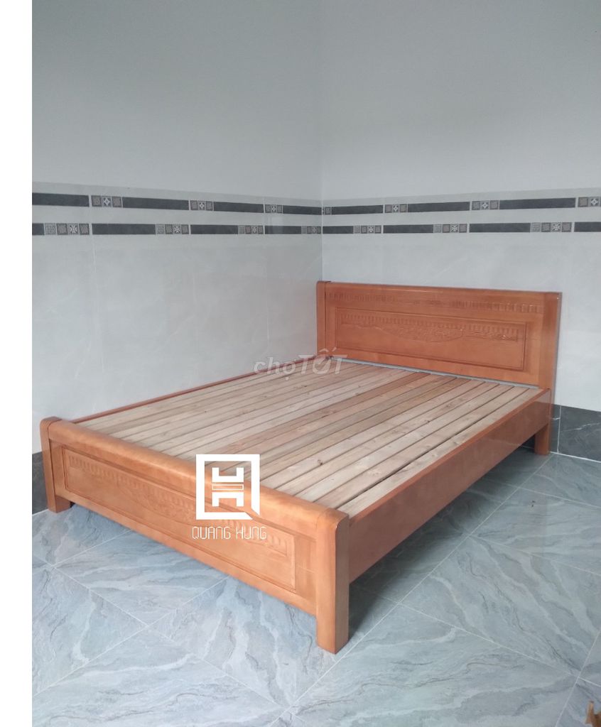 GIƯỜNG GỖ SỒI _GIƯƠNG GỖ SỒI_GIƯỜNG NGỦ GỖ GIÁ RẺ. Mua bán Giường, chăn ga gối nệm tại Quận 1 Tp Hồ Chí Minh được đăng bởi Nội Thất Quang Hùng TD hình 1