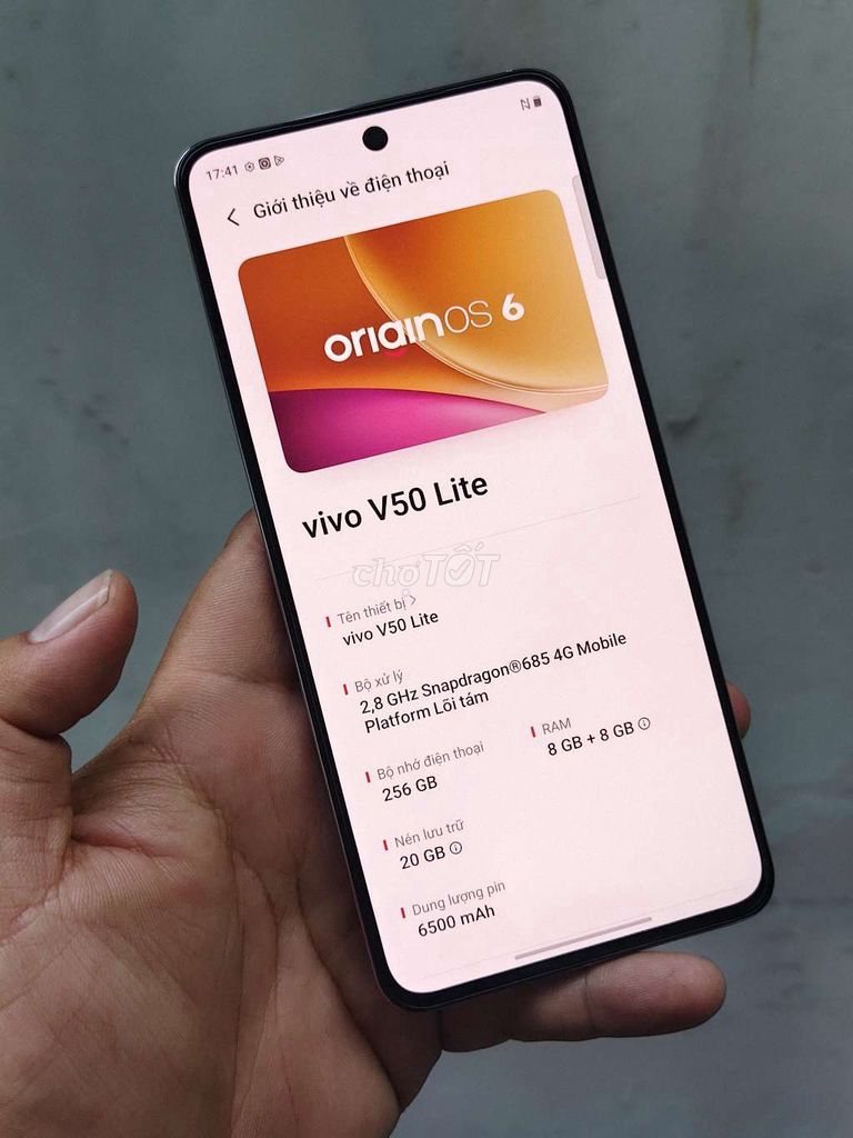 Vivo V50 Lite 256GB Bạc chính hãng còn bh 9/2027. Mua bán Điện thoại tại Quận 7 Tp Hồ Chí Minh được đăng bởi Nhất Nguyễn hình 1