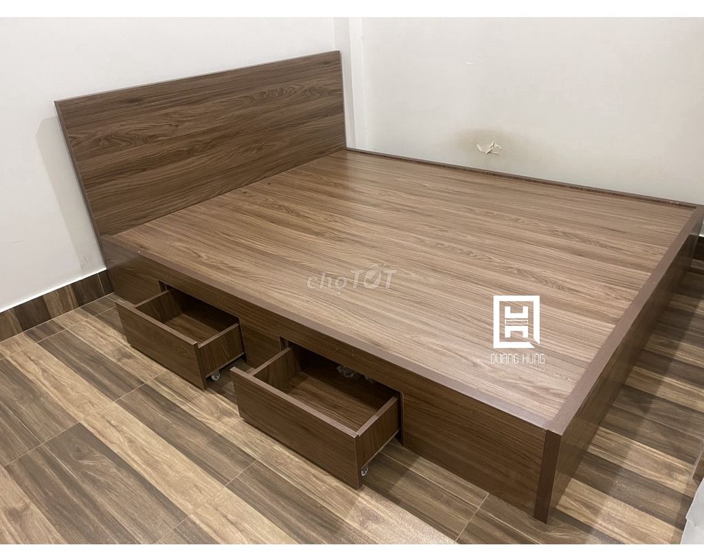  GIƯỜNG GỖ MDF-GIƯỜNG MDF-GIƯỜNG MDF-GIƯỜNG GỖ MDF. Mua bán Giường, chăn ga gối nệm tại Huyện Nhơn Trạch Đồng Nai được đăng bởi Nội Thất Quang Hùng TD hình 1