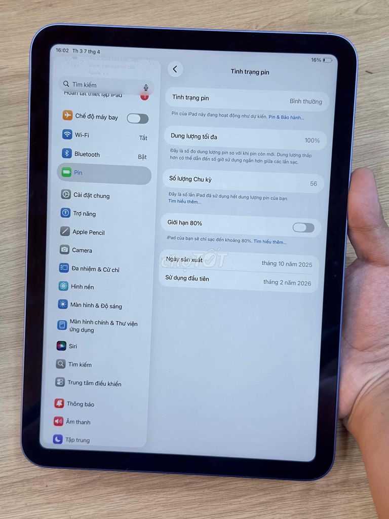 Apple iPad Gen 11 128GB Blue Wifi. Mua bán Máy tính bảng tại Quận Gò Vấp Tp Hồ Chí Minh được đăng bởi Bùi Cao Nguyên hình 1