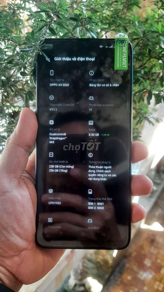 OPPO A9 mới đẹp 95%. Mua bán Điện thoại tại Thành phố Huế Thừa Thiên Huế được đăng bởi Trần Tôn Ngọc Thạch hình 1