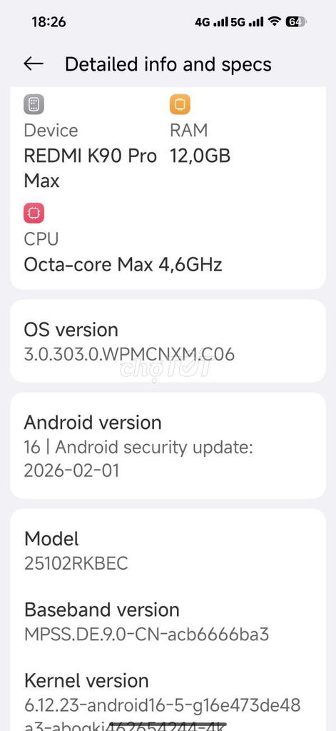 Xiaomi Redmi K90 Pro Max 256GB. Mua bán Điện thoại tại Thành phố Nam Định Nam Định được đăng bởi Nguyen Anhphong hình 1