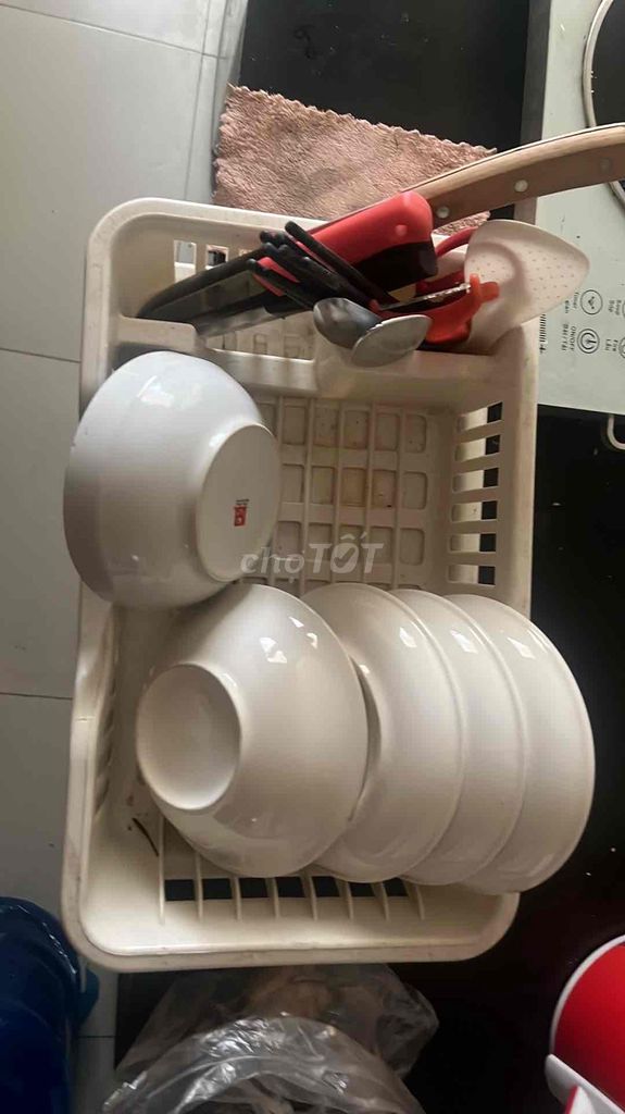 Khay đựng bát đĩa Nhựa Trắng. Mua bán Dụng cụ nhà bếp tại Quận Hà Đông Hà Nội được đăng bởi Tên chưa cung cấp hình 1