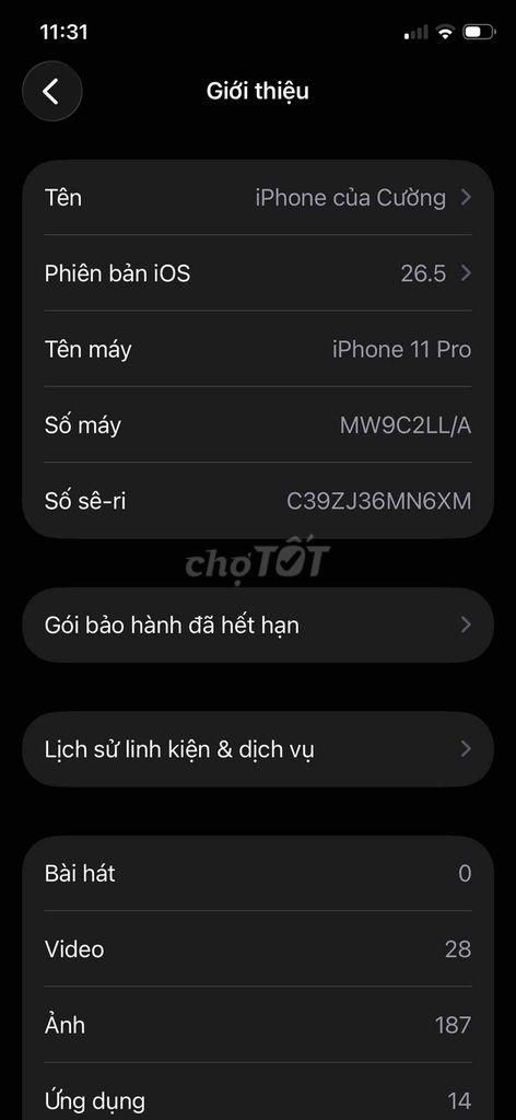 iPhone 11 Pro bán hoặc giao lưu. Mua bán Điện thoại tại Huyện Quế Võ Bắc Ninh được đăng bởi Cuong hình 1