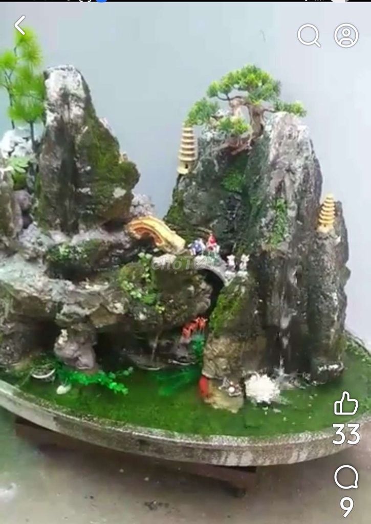 Hòn non bộ Đá, cây cảnh Có máy bơm. Mua bán Cây cảnh, đồ trang trí tại Thành phố Thuận An Bình Dương được đăng bởi Xuân Sang Lê hình 1