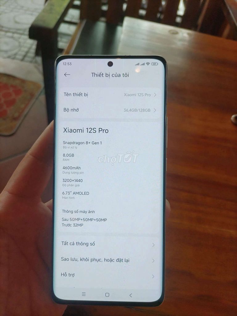 Xiaomi 12S Pro 8GB/128GB Trắng. Mua bán Điện thoại tại Thành phố Rạch Giá Kiên Giang được đăng bởi gia huy hình 1