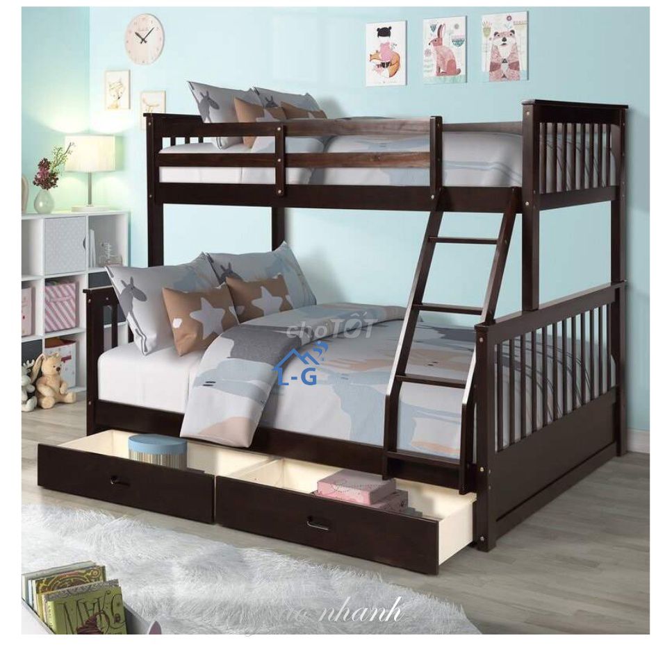 Giường tầng Gỗ thông */Giường tầng--Giường tầng-gỗ. Mua bán Giường, chăn ga gối nệm tại Quận Bình Thạnh Tp Hồ Chí Minh được đăng bởi GIƯỜNG SẮT SƠN LÂM hình 1
