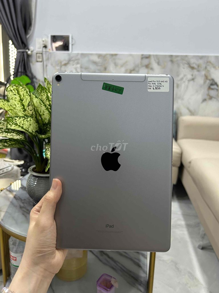 iPad Pro 10.5 64GB Xám 4G/WiFi Nguyên zin pin cao. Mua bán Máy tính bảng tại Huyện Hóc Môn Tp Hồ Chí Minh được đăng bởi SIRI STORE HCM hình 1