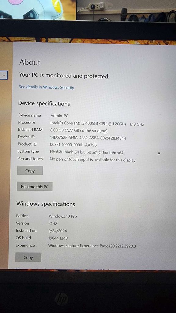 HP 1005G1 i3 8GB/128GB Bạc. Mua bán Laptop tại Quận Đống Đa Hà Nội được đăng bởi Hoang Minh hình 1