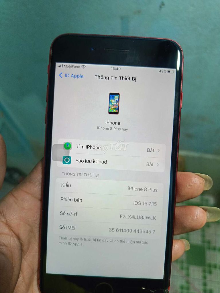 Apple iPhone 8 Plus Đỏ Đã sử dụng. Mua bán Điện thoại tại Quận Tân Phú Tp Hồ Chí Minh được đăng bởi Phú Kim đại hình 1