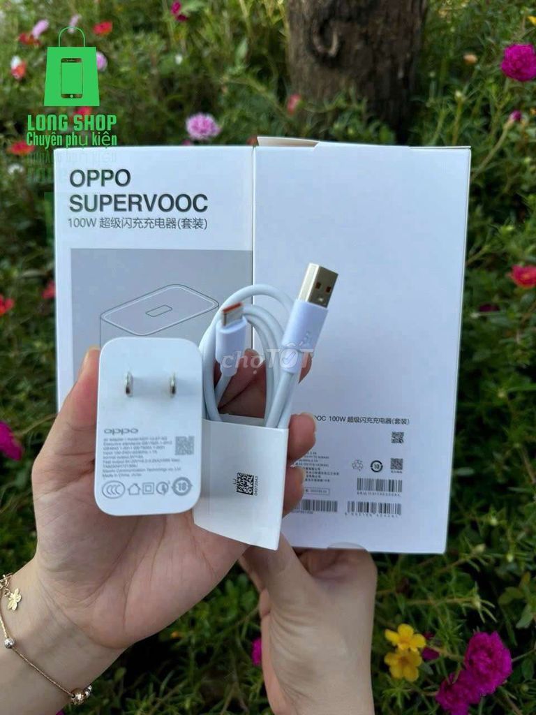 Bộ sạc OPPO SuperVOOC 100W Trắng. Mua bán Phụ kiện (Màn hình, Chuột...) tại Huyện Châu Đức Bà Rịa - Vũng Tàu được đăng bởi Long Shop hình 1