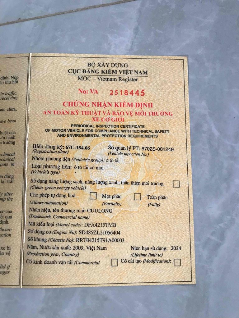 Cần Bán Xe Cửu Long 1t25. Mua bán Xe tải, xe ben tại Huyện Dương Minh Châu Tây Ninh được đăng bởi Tèo hình 8