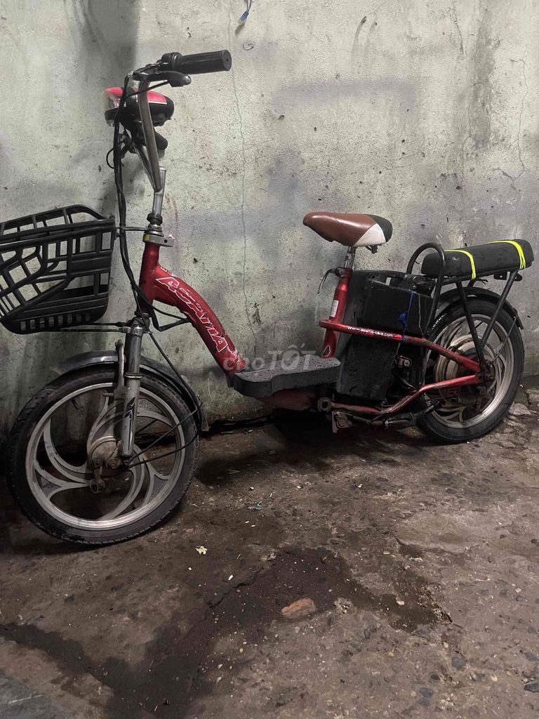 Xe đạp điện Asama màu Đỏ Đã sử dụng. Mua bán Xe điện tại Huyện Nhà Bè Tp Hồ Chí Minh được đăng bởi sống vui mỗi ngày hình 1