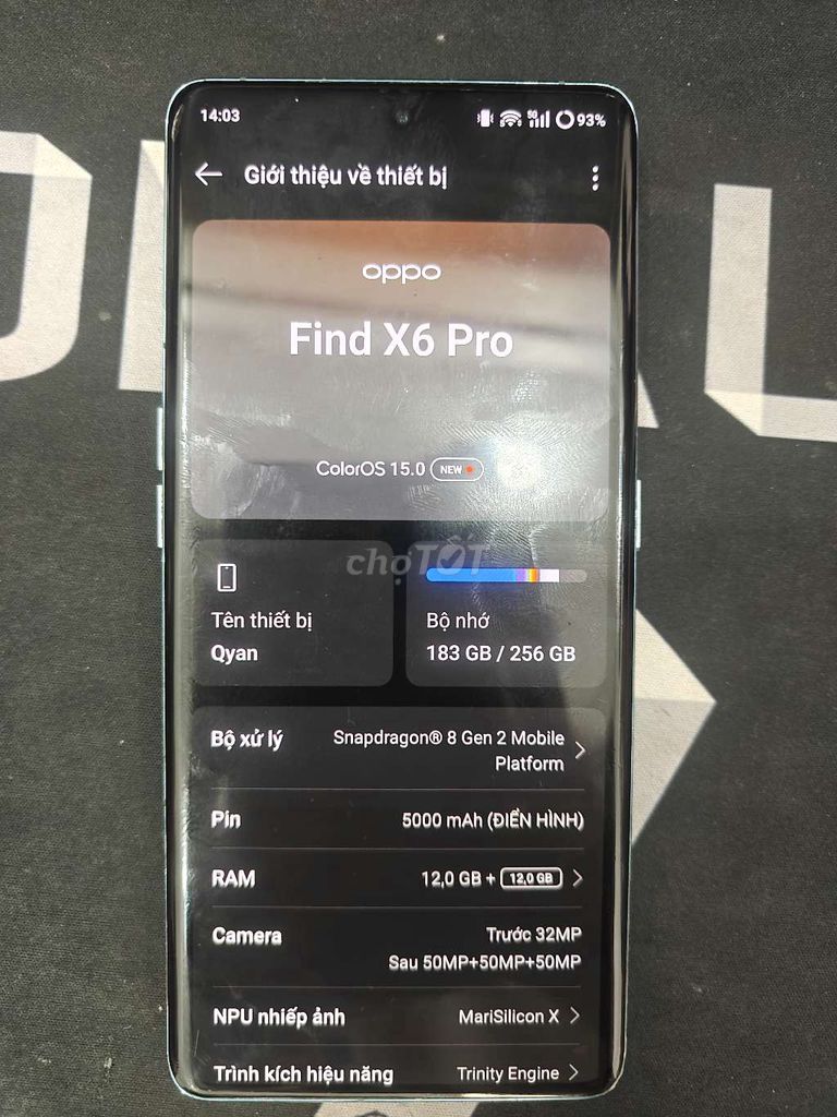 Oppo Find X6 Pro 256GB Xanh. Mua bán Điện thoại tại Huyện Củ Chi Tp Hồ Chí Minh được đăng bởi Trung Kiên Nguyễn hình 1