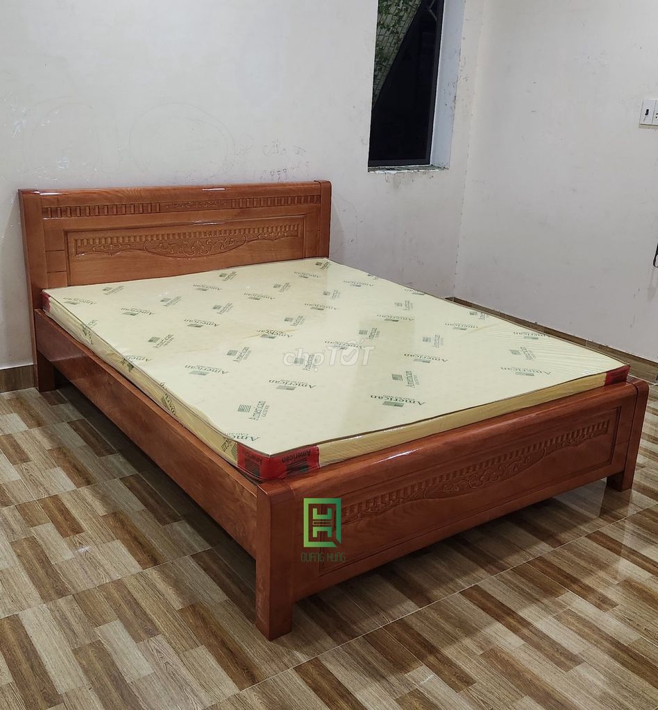 GIƯỜNG GỖ SỒI - GIƯỜNG SỒI - GIƯỜNG GỖ - GIƯỜNG. Mua bán Giường, chăn ga gối nệm tại Quận Tân Bình Tp Hồ Chí Minh được đăng bởi LÊ VĂN HÙNG hình 1