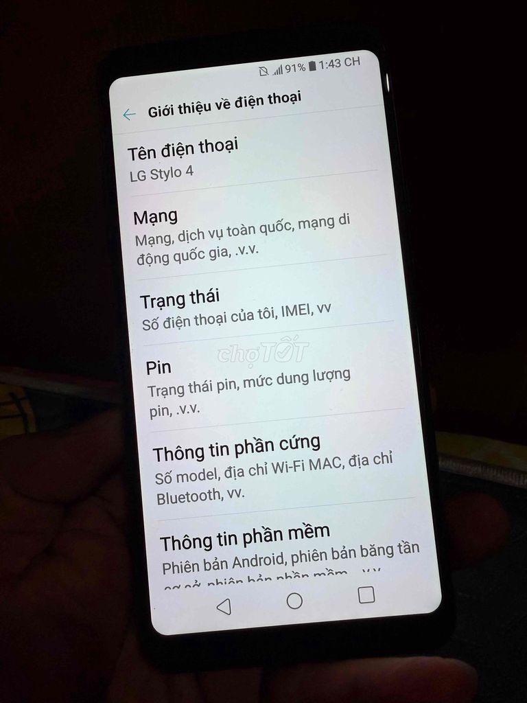LG Stylo 4 Đen Đã sử dụng. Mua bán Điện thoại tại Quận Cẩm Lệ Đà Nẵng được đăng bởi Mylinh hình 1