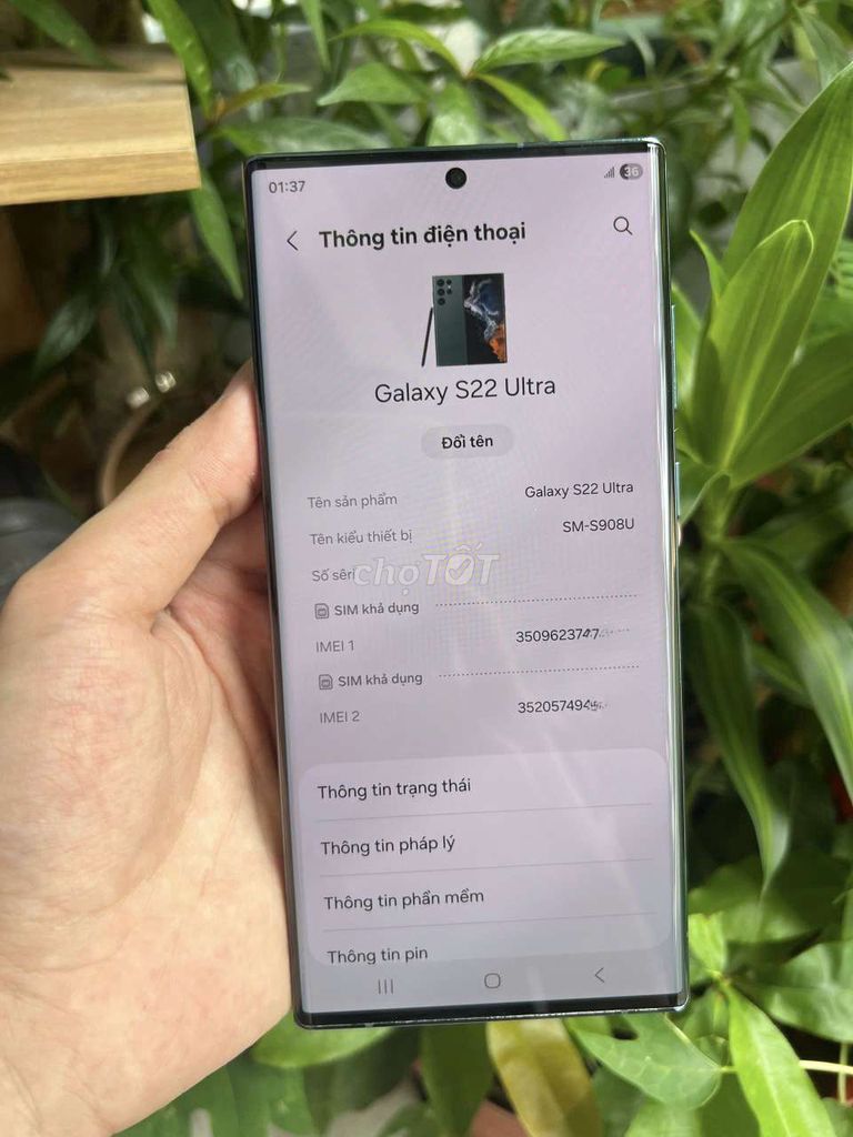 Samsung Galaxy S22 Ultra 128GB Xám Mỹ. Mua bán Điện thoại tại Thị xã Bến Cát Bình Dương được đăng bởi thichmuavui hình 1