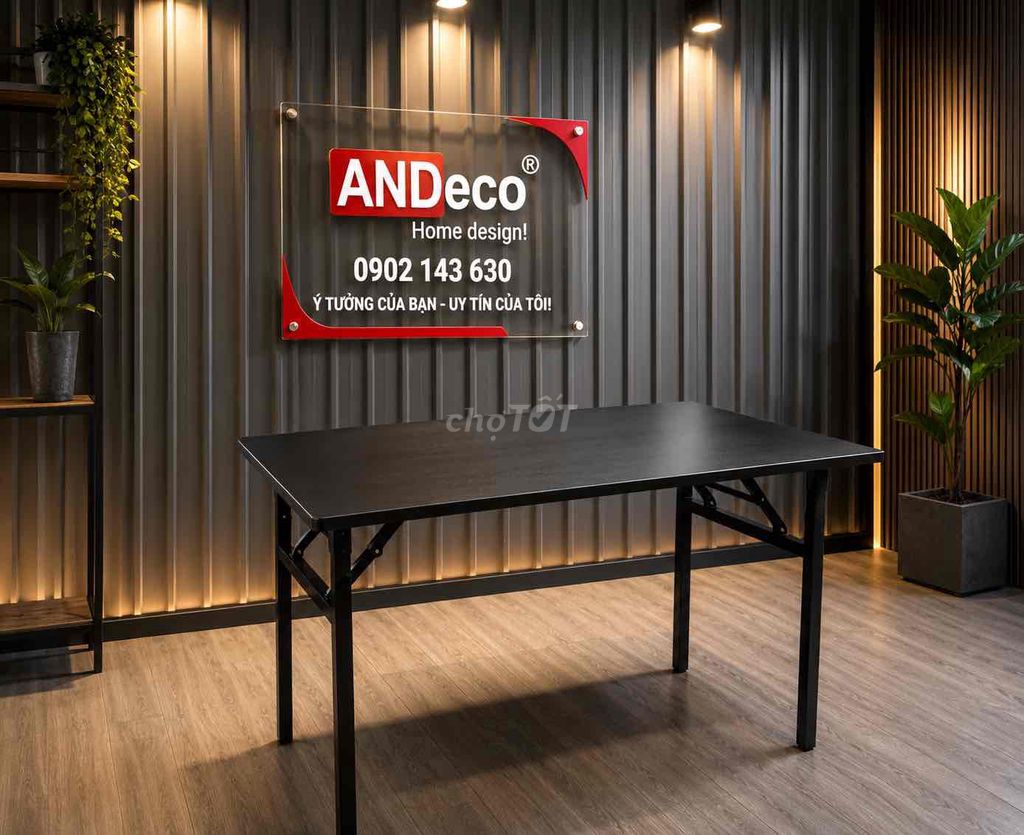 Bàn gấp Gỗ công nghiệp Đen 120x60x75cm. Mua bán Bàn ghế tại Thành phố Biên Hòa Đồng Nai được đăng bởi  An Biên Hòa hình 1