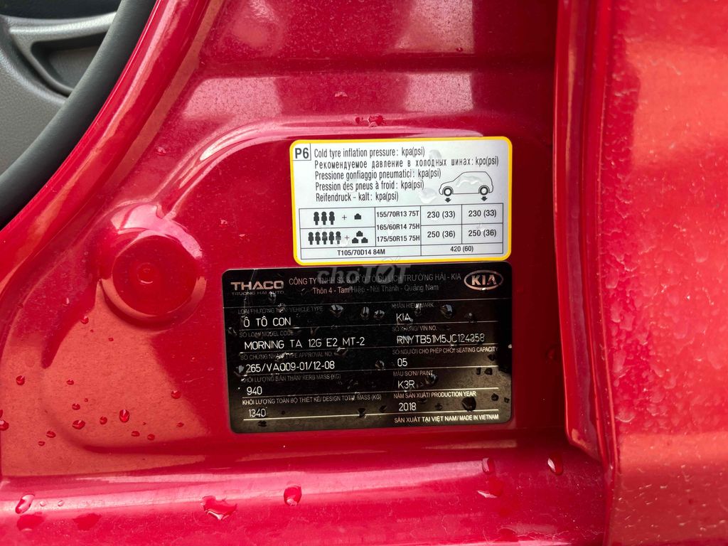 Kia Morning 2018 Si 1.25 MT - 73000 km. Mua bán Ô tô tại Thị xã Bến Cát Bình Dương được đăng bởi Vuong hình 16