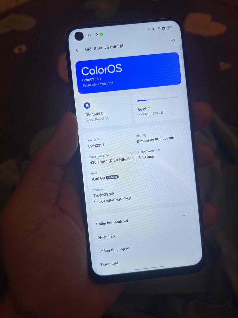 OPPO Reno6 5G 128GB Đa sắc. Mua bán Điện thoại tại Thành phố Thủ Đức Tp Hồ Chí Minh được đăng bởi DK Store hình 1