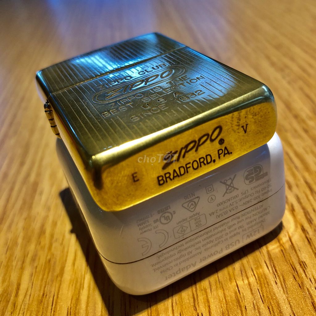 0868066166 - Zippo V đồng nguyên khối 1989