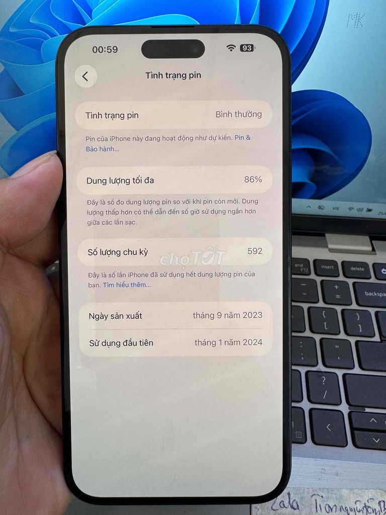 Apple iPhone 15 Plus 128GB Đen 86%. Mua bán Điện thoại tại Quận 6 Tp Hồ Chí Minh được đăng bởi QUỐC THIÊN BÁN GÓP 0 ĐỒNG  hình 1