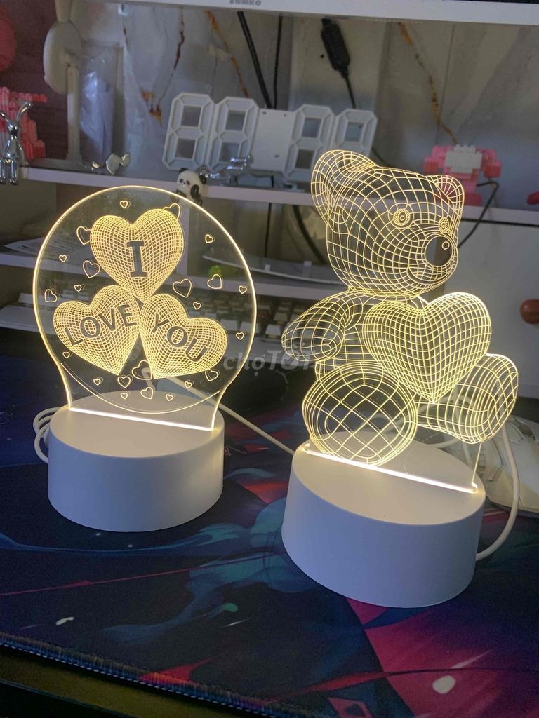 Đèn ngủ 3D Acrylic Trắng. Mua bán Đèn tại Quận Liên Chiểu Đà Nẵng được đăng bởi Shop thanh lý phụ kiện hình 1
