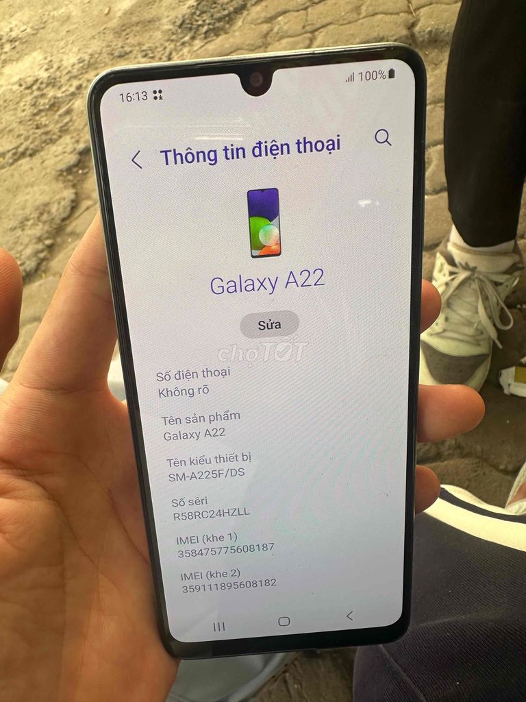 Samsung Galaxy A22 Xanh nhạt Đã dùng. Mua bán Điện thoại tại Quận Nam Từ Liêm Hà Nội được đăng bởi Ngọc hình 1
