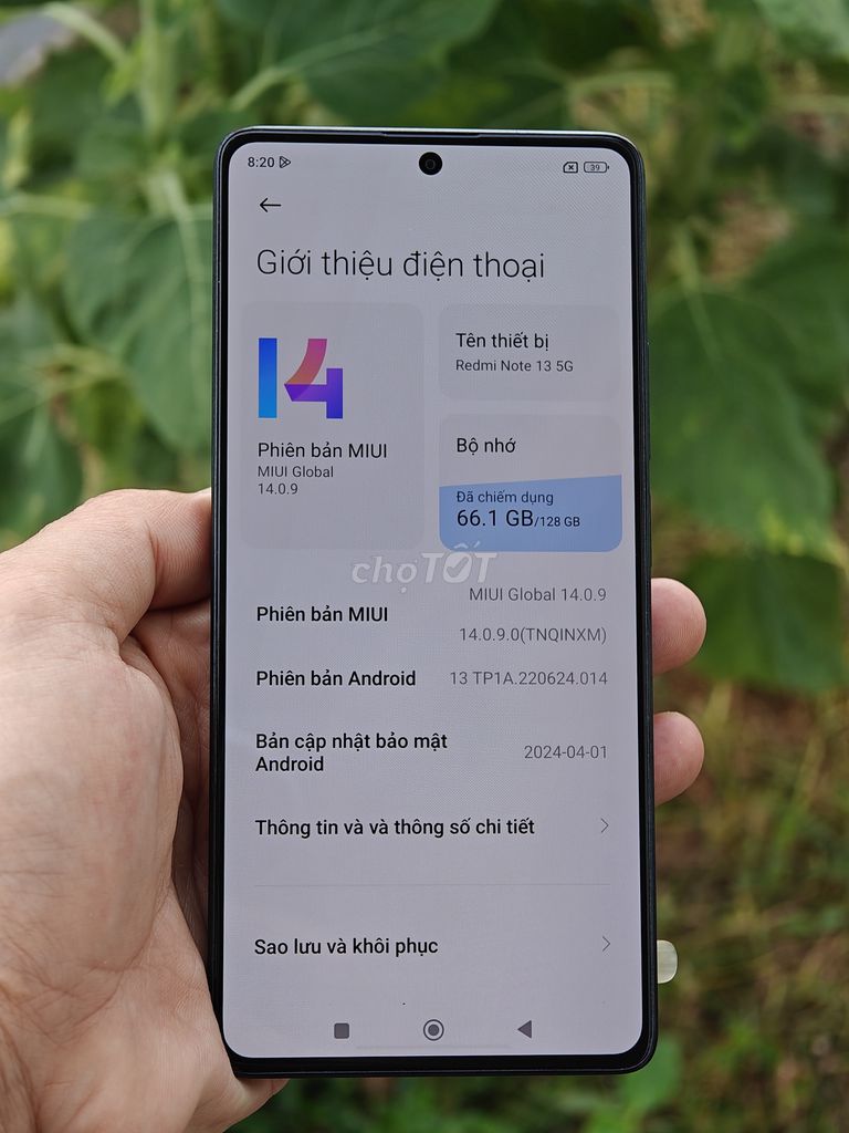 Xiaomi Redmi Note 13 5G 8GB/128GB Đen. Mua bán Điện thoại tại Quận Ninh Kiều Cần Thơ được đăng bởi HINO CẦN THƠ hình 1