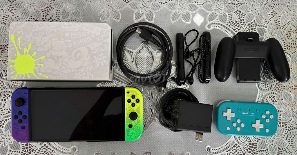 Switch Oled  Splatoon Limited+Tay cầm 8bitdo Lite