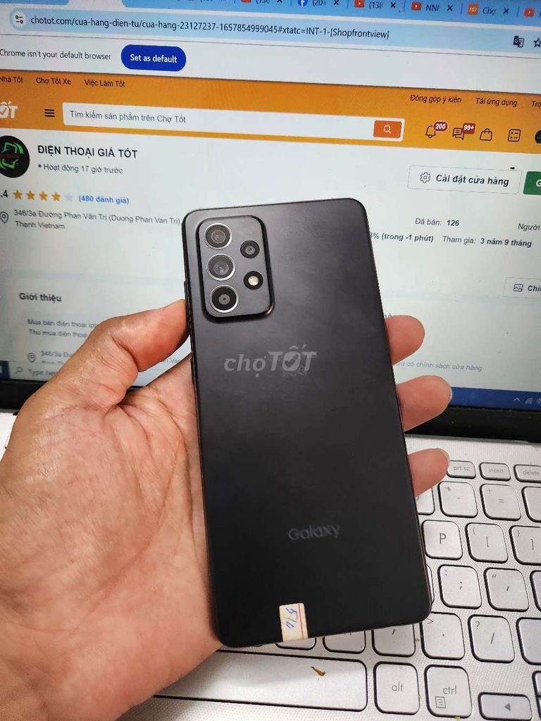 SAMSUNG A52 8GB.128GB PIN 5000 ZIN ĐẸP FULL CN. Mua bán Điện thoại tại Quận Bình Thạnh Tp Hồ Chí Minh được đăng bởi Dân Mobile hình 1