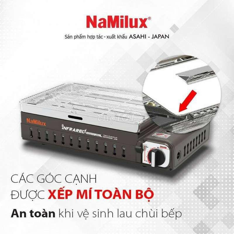 Bếp nướng gas Namilux, an toàn cho sức khỏe