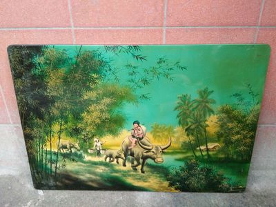 Tranh sơn mài vẽ cảnh làng quê có tác giả. Mua bán Đồ sưu tầm, đồ cổ tại Quận 3 Tp Hồ Chí Minh được đăng bởi TâmA