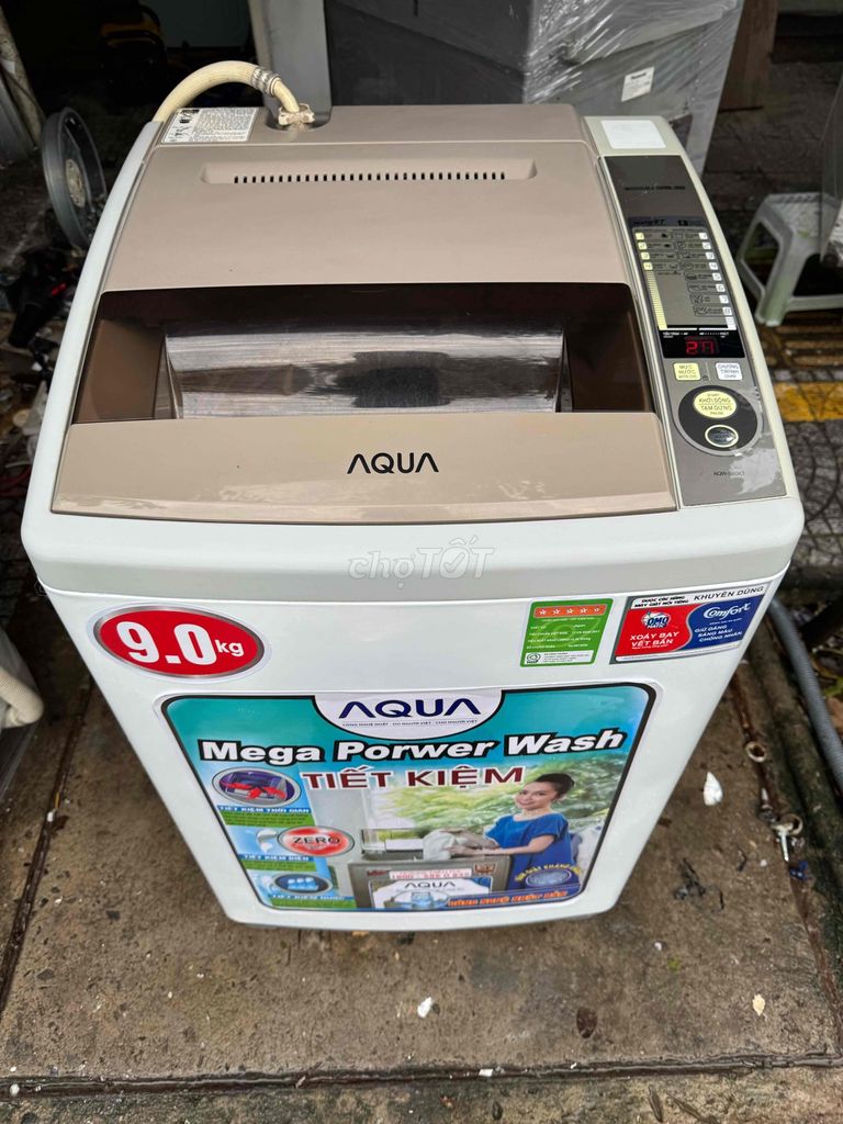 thanh lý máy giặt Aqua 9.0KG siêu đẹp mới tin