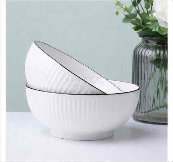 Tô sứ trắng viền đen 7.0 inch. Mua bán Dụng cụ nhà bếp tại Thành phố Hà Tĩnh Hà Tĩnh được đăng bởi Đại Lý Quang Trung hình 1